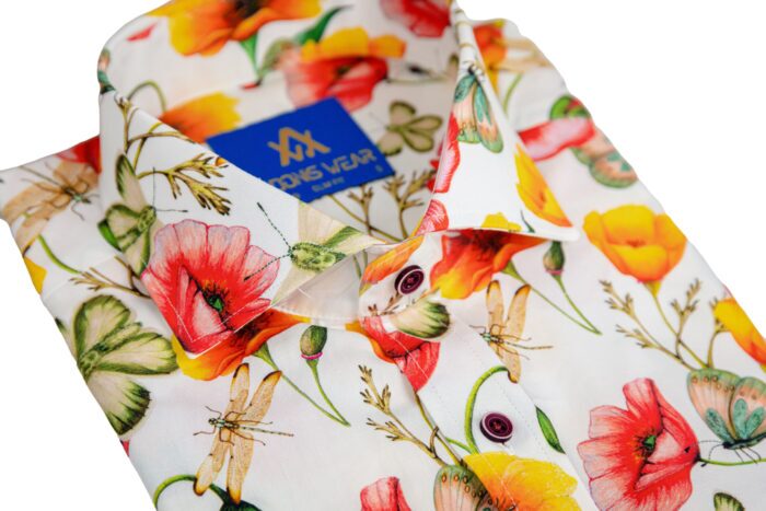 Cămașă Bărbați Maci Multicolori - Cămașă casual - Cămașă bărbați elegantă - Adonis Wear