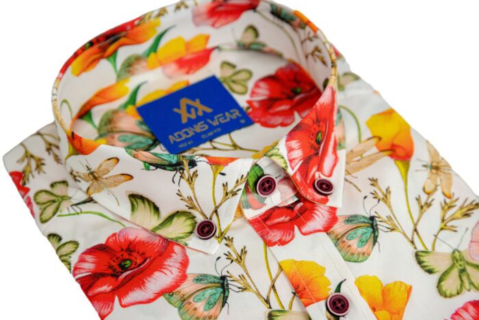 Cămașă Bărbați Maci Multicolori - Cămașă casual - Cămașă bărbați elegantă - Adonis Wear