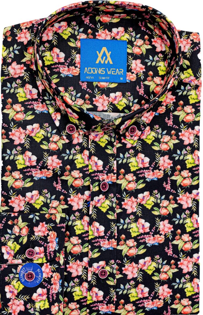 Cămașă Bărbați Flori Sălbatice - Cămașă casual - Cămașă bărbați elegantă - Adonis Wear